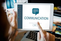 Webpage Online Communication Speech Concept