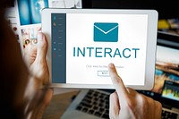 Interact Messaging Contact Envelope Online Concept