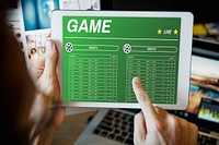 Gambling Football Game Bet Concept