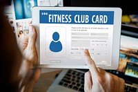 Fitness Club Card Identification Data Information Workout Concept