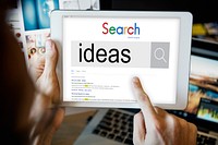 Search Ideas Word Homepage Website Concept