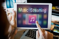 Digital Music Streaming Multimedia Entertainment Online Concept