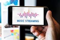 Online Music Audio Music Streaming Wave Graphic Concept