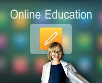 Pencil Icon Online Education Learning Graphic Concept