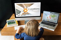 Distance learning online education webpage