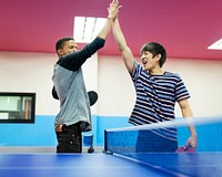 Table Tennis Ping-Pong Friends Sport Concept