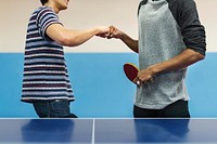 Ping Pong Table Tennis Game Practicing Sport Concept