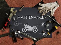 Motor Service Maintenance Motorbike Concept