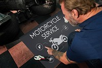 Motorcycle Service Engine Fix Concept