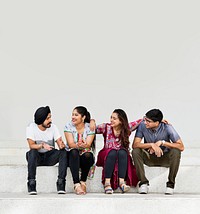 Indian Friends Classmates Hangout Concept