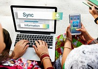 Sync Data Backup Storage Transfer Concept
