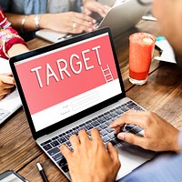 Target Goals Strategy Login Graphic Concept
