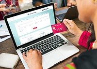 Flight Booking Ticket Online Credit Card Concept