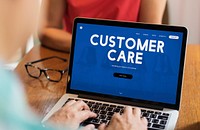 Customer care webpage interface word