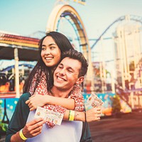 Couple Dating Relaxation Love Theme Park Concept