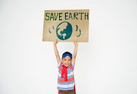 Save Earth Global Environment Boy girl Concept