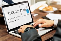 Startup Plan Business Strategy Goals Concept