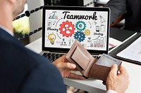 Teamwork Collaboration Unity Corporate Gear Concept