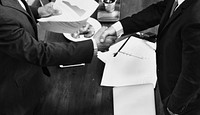 Handshake Partnership Deal Agreement Terms Concept