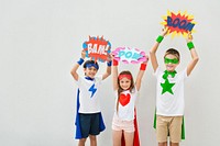 Superheroes Kids Costume Bubble Comic Concept