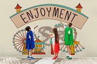 Enjoyment Entertainment Amusement Park Concept