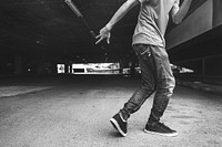 Guy Breakdance Pose Oudoors Concept