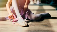 Ballerina Ballet Dance Practice Innocent Concept