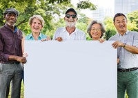 Group of People Holding Board Concept