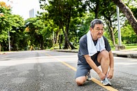Senior Adult Jogging Running Exercise Sport Activity Concept