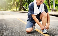Senior Adult Jogging Running Exercise Sport Activity Concept