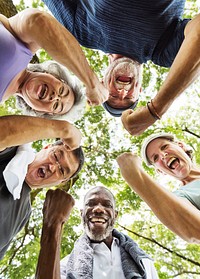 Group of Senior Retirement Exercising Togetherness Concept