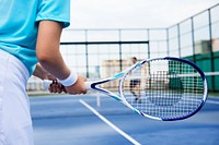 Tennis players training