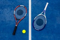 Tennis rackets and ball