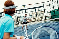 Tennis Palyer Training Match Game Lifestyle Concept