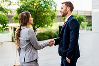 Business Deal Handshake Colleagues Concept