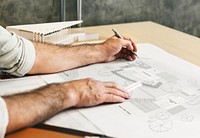 Architect working in a design studio