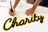 Charity Donation Writing Word Concept