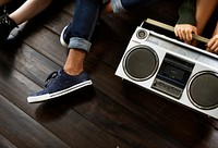 Radio Music Friends Unity Style Teens Casual Concept 