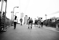 People Friendship Togetherness Rear View Walking Skateboard Youth Culture Concept