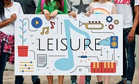 Music Note Leisure Hobby Activity Pastime Word Graphic