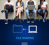 File Sharing Data Media Internet Technology Concept