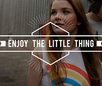 Enjoy Little Thing Vintage Vector Graphic Concept