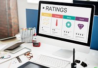 Quality evaluation ratings star graphic