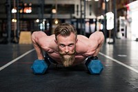 Bearded man at the gym