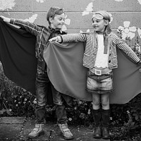 Superheroes Kids Friends Brave Adorable Concept
