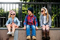 Group of Kids Fashionable Cute Adorable Concept