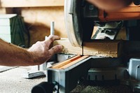 Artisan working with wood