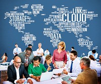 Link Cloud Computing Technology Data Information Concept