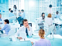 Group of Business People Working Office Meeting Concept