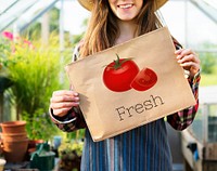 Organic Fresh Tomato Farm Product Vegetable Graphic